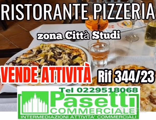 Azienda in vendita: Ristorante Pizzeria, zona Città Studi, 50 posti interni ed esterni a Italia - Ristoranti - Immagine principale