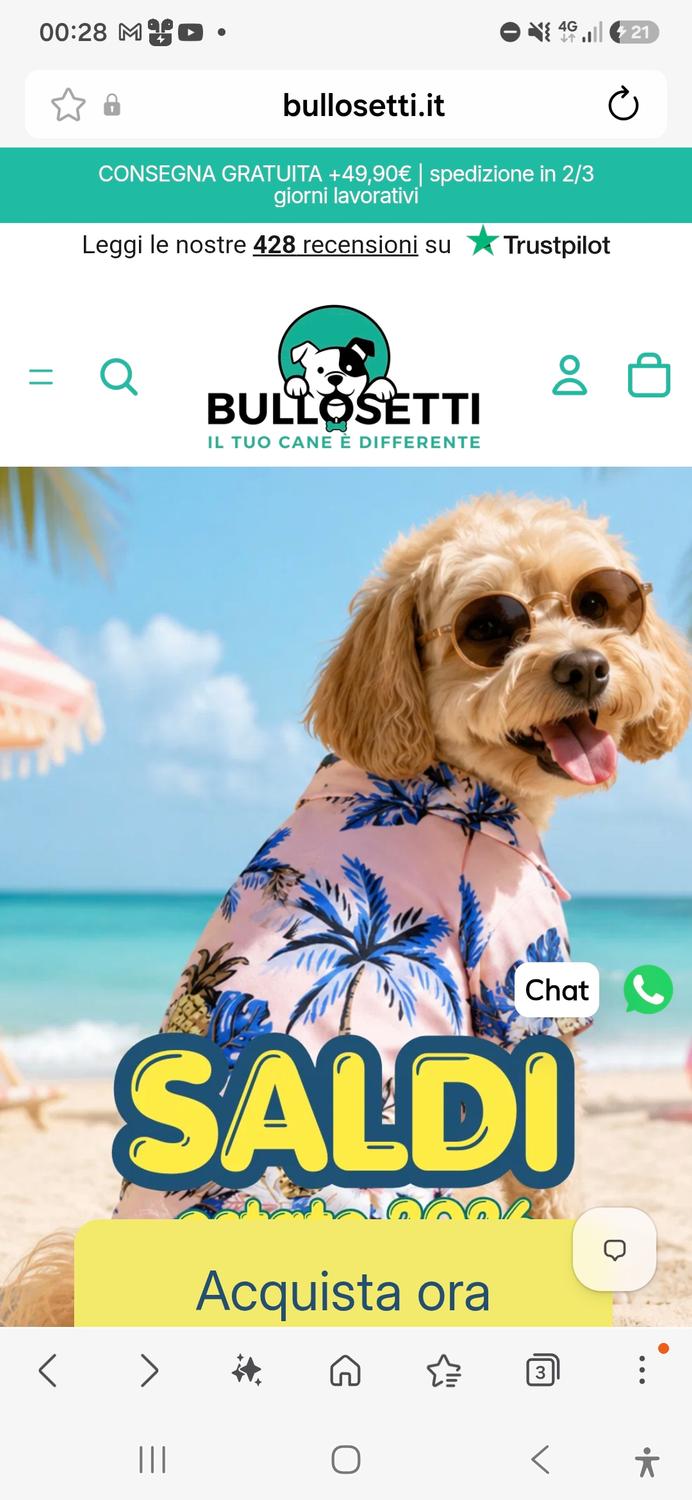 Azienda in vendita: E-commerce Pet Fashion Bullosetti.it  a Italia - E-commerce - Immagine principale