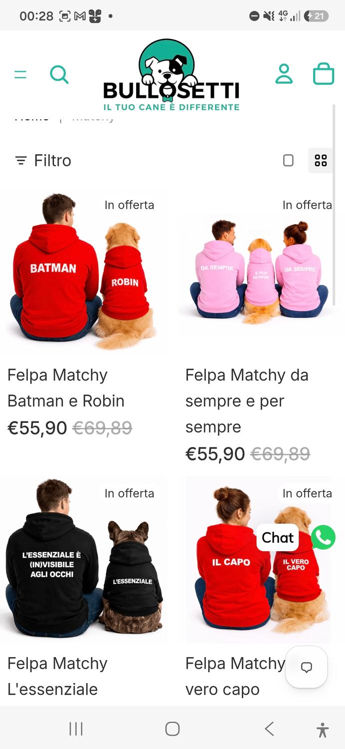 Azienda in vendita: E-commerce Pet Fashion Bullosetti.it  a Italia - E-commerce - Immagine foto 2