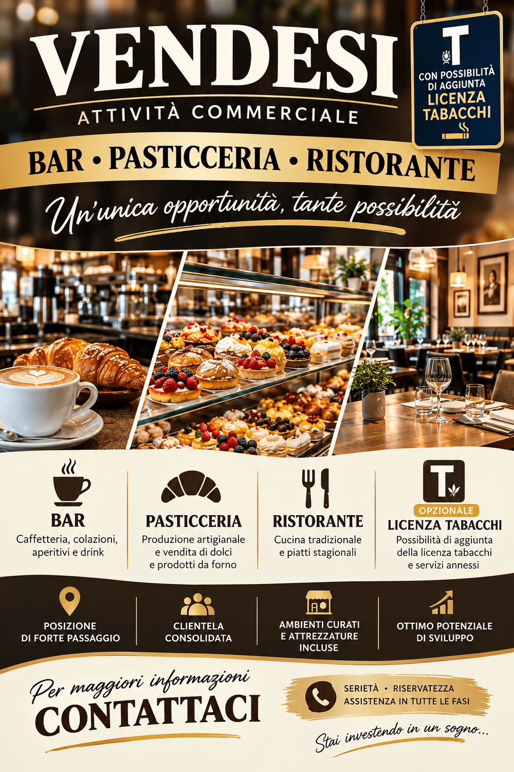 Azienda in vendita: Attivita di Bar/Pasticceria/Ristorazione/ a Italia - Pasticcerie - Immagine principale